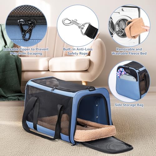 PETSFIT Cat Carrier Soft with Patented Safety Buckles, Safe for Car Travel - Image 4