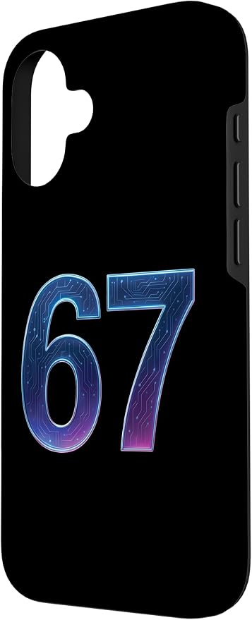 67 Meme Ai Quantum Number 67th Six Seven Tech Digital Future Case for iPhone 16 - Image 2