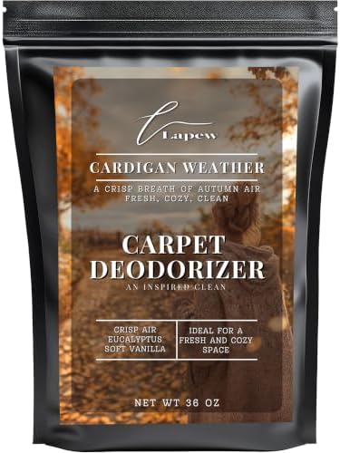 Lapew Cardigan Weather Carpet Deodorizer Powder - Pet Safe Freshener for Vacuuming | Scented Odor Eliminator for Home | 36 oz by Lapew