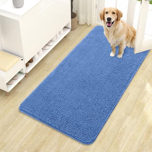 OLANLY Dog Door Mat for Muddy Paws 44x24, Super Absorbent Chenille Mud Mat by OLANLY