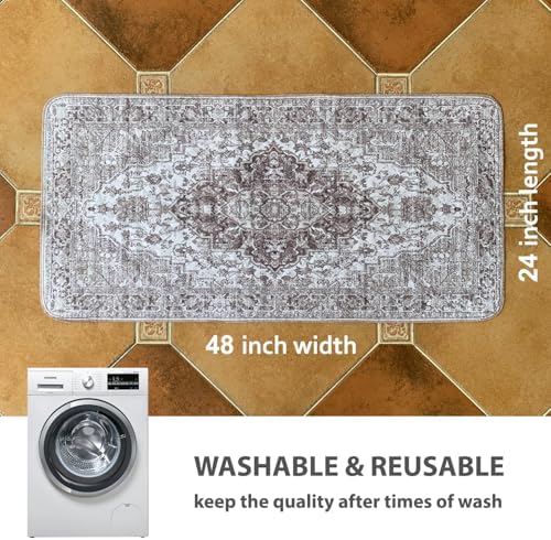 nunubaby 4PACK Washable Pee Pads for Dogs, Stylish, Non-Slip and Leak-Proof Pee Pads. Reusable Potty Pads for Dogs for Crates and Floors.(Brown/Geo,24" x48" ) - Image 4