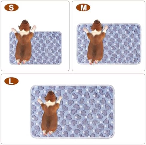 1 Pack 3 Blankets for Dog Puppy Cat (Large 41x31'', Purple, Pink, Green) - Image 2