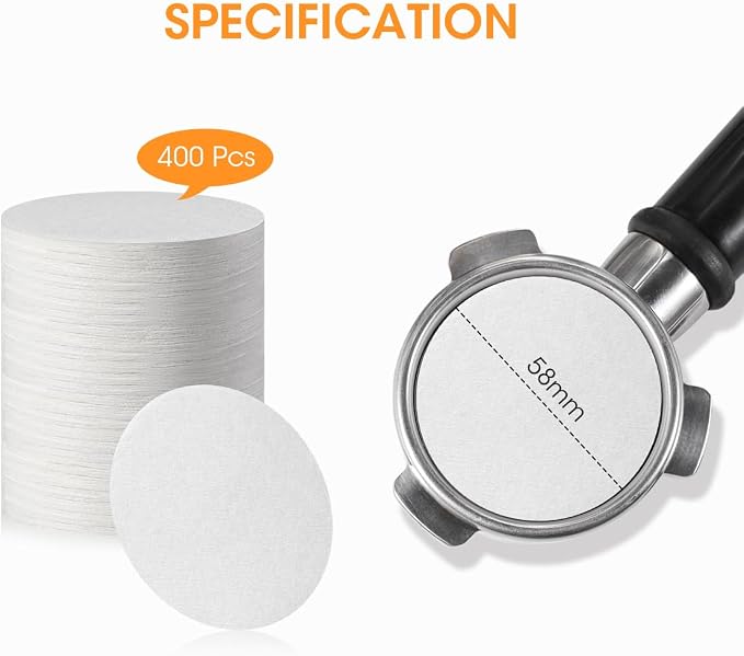 Aieve Espresso Paper Filter Compatible with Breville Barista Espresso Coffee Maker, 58 mm Espresso Filter Puck Screen Portafilter Paper (400 Pcs) - Image 2