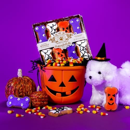Halloween Dog Treat Gift Set, Decorated Bone-Shaped Treats, Set of 8 - Image 3