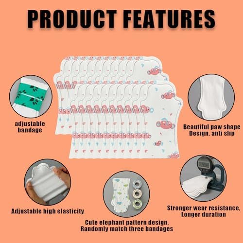 Disposable Dog Boots for Paw Protection, 20 Pcs Pet Shoes with Adjustable Self-Adhesive Bandage, Dog Disposable Foot Covers for Outdoor & Indoor Walking (Pink, Large) - Image 5