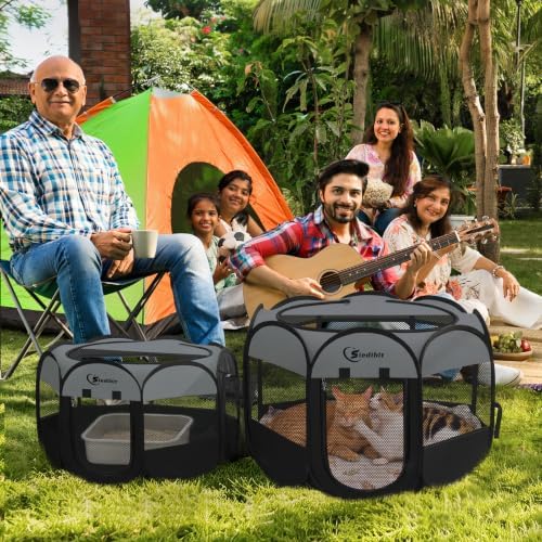 Dog Cat Playpen 2-in-1 Indoor Outdoor for Puppy Pet Recovery After Surgery - Image 6