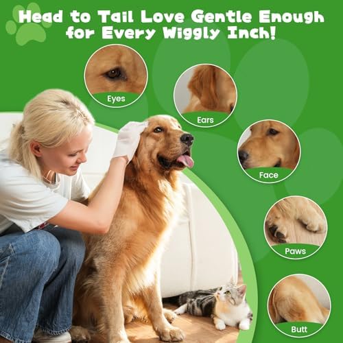 Pet Glove Wipes for Dogs & cat , Pet Cleaning Gloves Individual Packing - Image 5