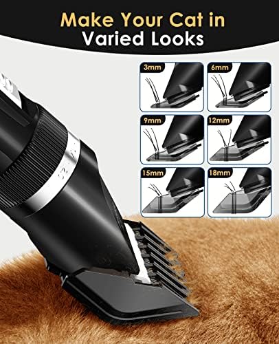 oneisall Quiet Cat Clippers for Matted & Long Hair 2-Speed Cat Grooming Kit - Image 6