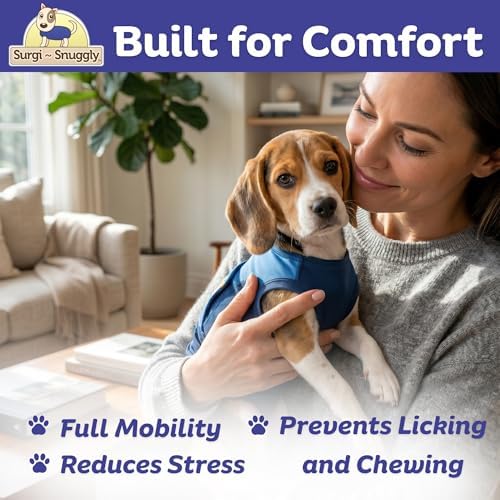 Surgi Snuggly Dog Surgery Recovery Suit, Cone Alternative, Spay/Neuter M - Image 6