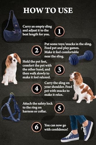 Noah & Paw Dog Sling Carrier for Small Dogs 5-18lb, Dog Sling for Small Dogs and Cats, Dog Carrier with Adjustable Padded Strap, Vegan Denim Lined with Fur, 3X Safety Features, Machine Washable - Image 6