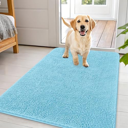OLANLY Dog Door Mat for Muddy Paws 44x32, Super Absorbent Chenille Mud Mat by OLANLY