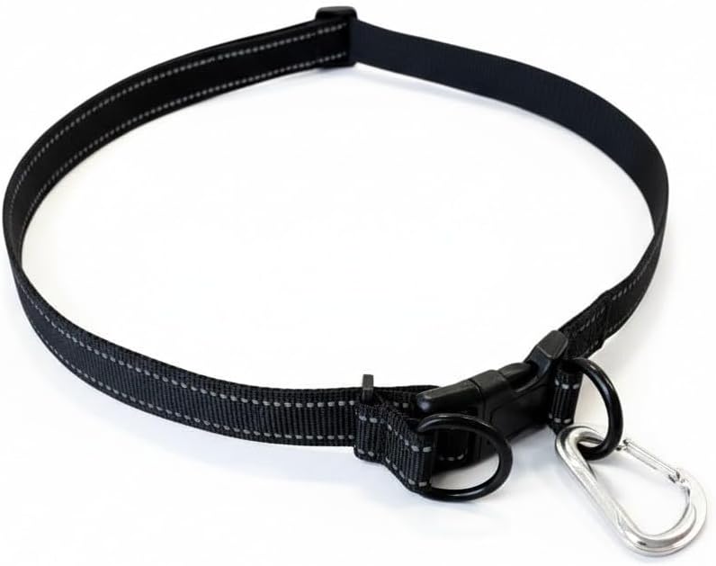 Shed Defender Hands Free Dog Leash Belt - Seen on Shark Tank - Attaches to All Leashes, Hands-Free Waist Leash for Walking, Running, Hiking, Adjustable one Size fits All, Designed in USA (Black) - Image 4