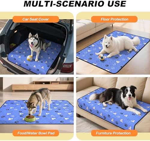 WanpeeGoo Washable Pee Pads for Dogs, Waterproof, 65 x 48 in, 1 Pack, Blue - Image 5