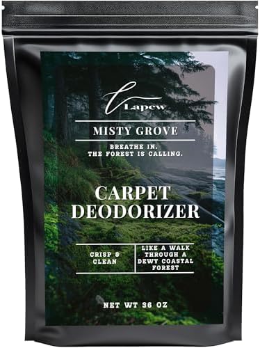 Lapew Misty Grove Carpet Deodorizer Powder - Pet Safe Freshener for Vacuuming | Scented Odor Eliminator for Home | 36 oz by Lapew