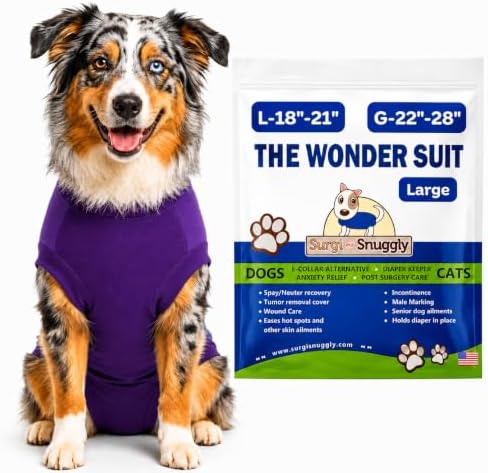 Surgi Snuggly Dog Surgery Recovery Suit, Cone Alternative, Spay/Neuter L by Surgi%7ESnuggly