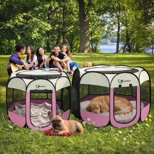 Dog Cat Playpen 2-in-1 Indoor Outdoor for Puppy Pet Recovery After Surgery - Image 6