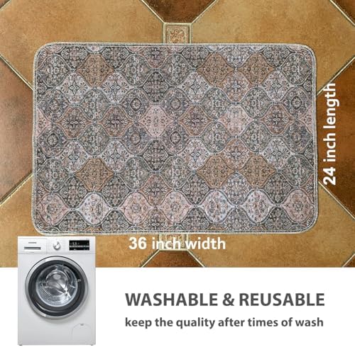 nunubaby 4PACK Washable Pee Pads for Dogs, Stylish, Non-Slip and Leak-Proof Pee Pads. Reusable Potty Pads for Dogs for Crates and Floors.(Brown/Multi,24" x36" ) - Image 4