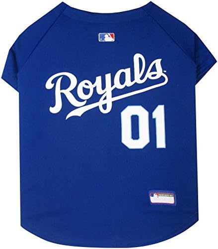 Official MLB Kansas City Royals Pet Jersey for Dogs & Cats, Size Small - Stylish Baseball Jersey for Your Furry Fan- Show Off Team Spirit with The Perfect Fan Apparel Gear for Pet, Dog & Cat by PETSFIRST