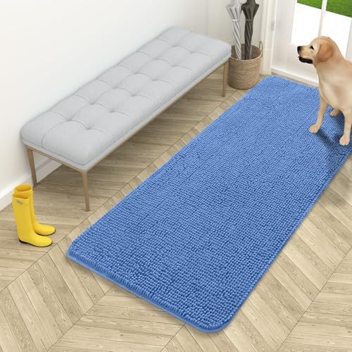 OLANLY Dog Door Mat for Muddy Paws 54x24, Super Absorbent Chenille Mud Mat by OLANLY