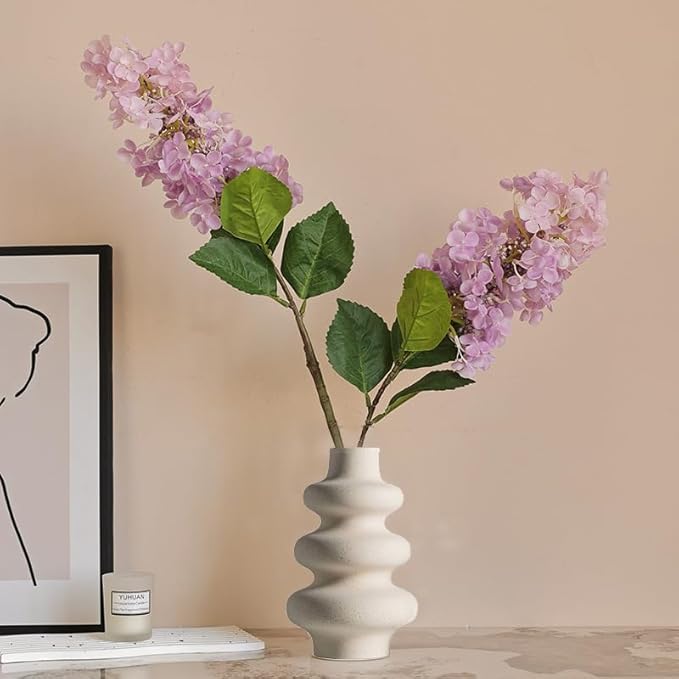 Steviieden Ceramic Vase, Modern Home Decor,Off White Round Vases,Modern Dried Flower Vases, Boho Home Decor for Centerpieces Wedding Dinner Table Party Living Room Office Bedroom (Medium) by Steviieden