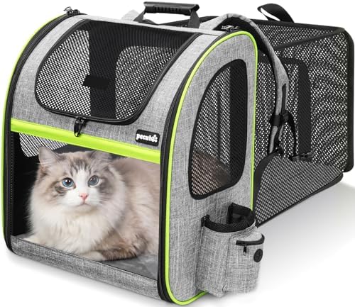 pecute XL Cat Backpack Expandable, Cat Carrier Backpack Acrylic Window by pecute