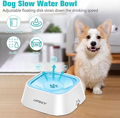 UPSKY 35oz No-Spill Pet Water Bowl, Slow Water Feeder for Dogs and Cats - Image 5
