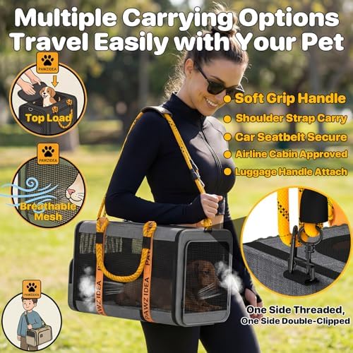 PAWZIDEA Expandable Pet Carrier for Small Cats & Dogs, TSA Airline Approved - Image 6