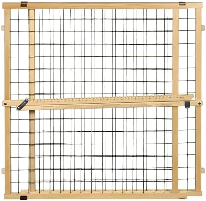 MYPET Wire Mesh Dog Gate: 29.5"-50" Wide, Pressure Mounted with No Tools; Expandable, Durable Pet Gates for Doors and Hallways, 31" Tall, Made with Sustainable Hardwood by NorthStatesMyPet
