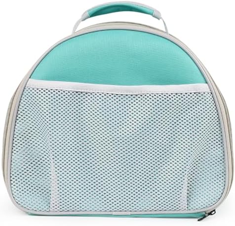 Bird Travel Carrier Cage, with Stainless Steel Metal Window and Wood Perch, Portable Bag for Cockatiel Parakeet Conure Green Cheek Budgie (Green, Steel Window) - Image 3