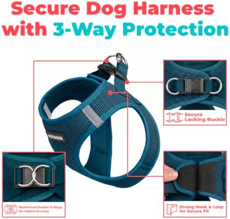 Voyager Step-in Air Dog Vest Harness - Blue, Small - Image 2