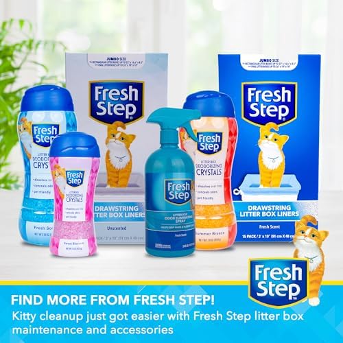 Fresh Step Cat Litter Crystals Deodorizer, Sweet Blossom Scent, 30 Ounce (Pack of 10) - Image 6