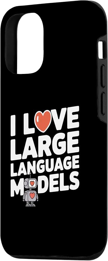 iPhone 12/12 Pro Funny Robot AI Lover I love large language models LLMs Case - Image 2
