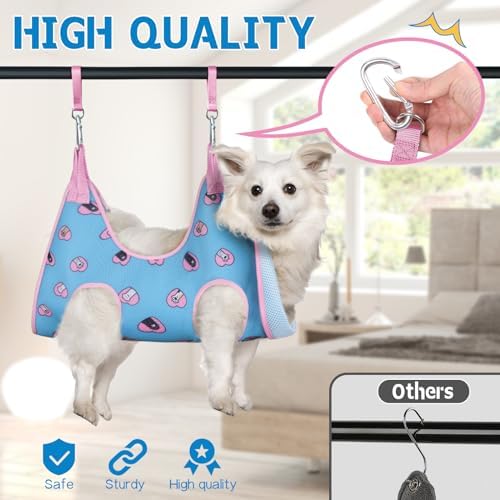 Supet Dog Grooming Hammock for Nail Trimming, Pet Grooming Hanging Harness - Image 3