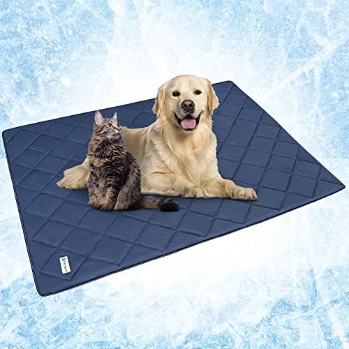 PetAmi Cooling Dog Blanket Lightweight Soft for Large Pet Cat 60x80, Navy by PetAmi