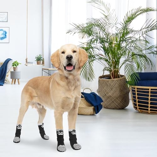 KOOLTAIL Non-Slip Dog Socks for Hot Pavement to Prevent Licking Paws,Dog Grippy Boots&Paw Protector with Reflective Straps, Non Twist Dog Shoes for Hardwood Floors for X -small Senior Dogs - Image 6