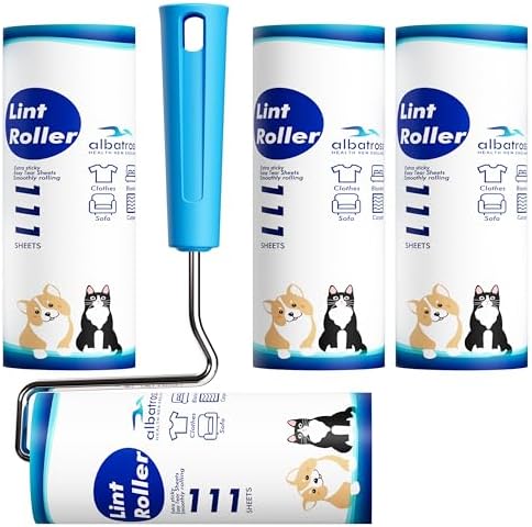 Large Surface Extra Sticky Lint Roller, 6.3''Wide Roller for Pet Hair by AlbatrossHealthNewEngland