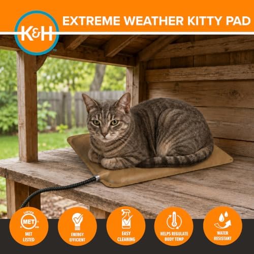 K&H Heating Pad, Extreme Weather Kitty Pad, Indoor Outdoor, Safety Listed - Image 3