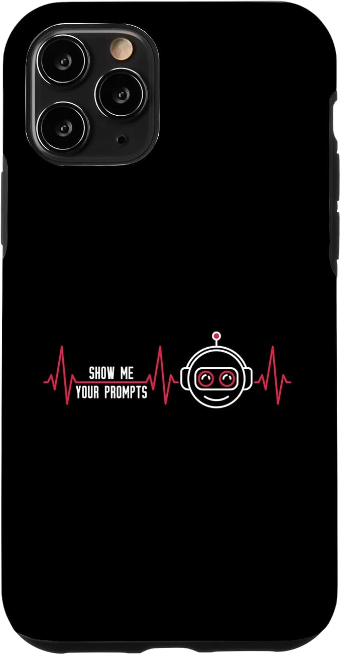 Show Me Your Prompts AI Artificial Intelligence Heartbeat Case for iPhone 11 Pro by Unknown