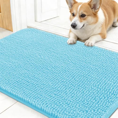 OLANLY Dog Door Mat for Muddy Paws 24x16, Super Absorbent Chenille Mud Mat by OLANLY