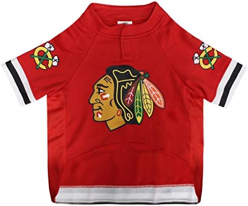 NHL Chicago Blackhawks Jersey for Dogs & Cats, Small. - Let Your Pet Be A Real NHL Fan! - Image 2