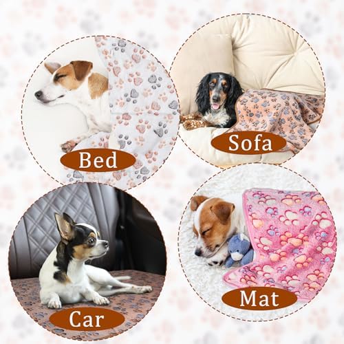 CADONO 1 Pack 3 Blankets for Dog Puppy Cat (Large 41x31'', Blue, Red, Grey) - Image 4