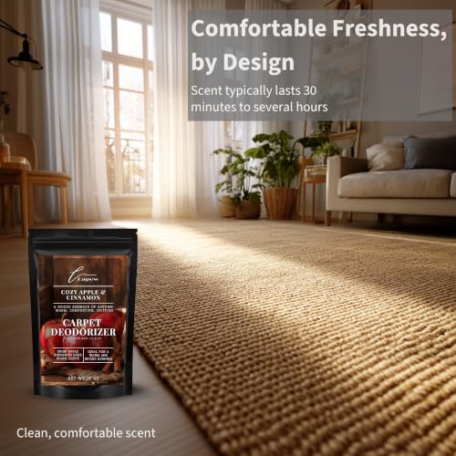 Lapew Cozy Cinnamon & Apple Carpet Deodorizer Powder - Pet Safe Freshener for Vacuuming | Scented Odor Eliminator for Home | 16 oz - Image 5
