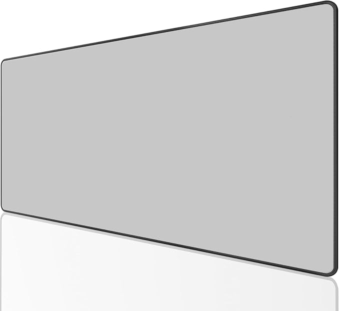 KTRIO Large Gaming Mouse Pad, Desk Mat, 31.5 x 15.7 in, Silver Grey, XXL | Smooth Micro-Weave Surface, Artistic Pattern Design, Non-Slip Rubber Base, Durable Stitched Edges, Office & Home Use by KTRIO