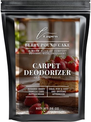Lapew Berry Pound Cake Carpet Deodorizer Powder - Pet Safe Freshener for Vacuuming | Scented Odor Eliminator for Home | 36 oz by Lapew