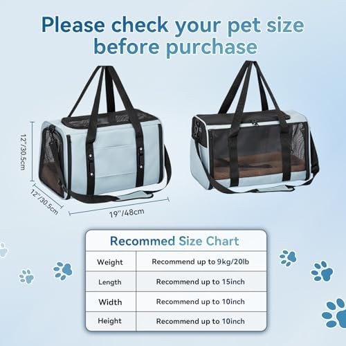 PETSFIT Large Cat Carrier with Patented Safety Buckles,Big Cats Up to 20 lb - Image 6
