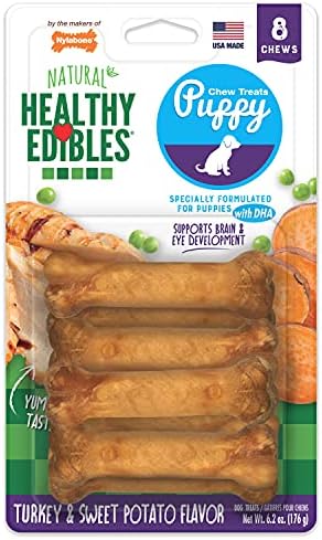 Nylabone Healthy Edibles Puppy Dog Treats, 8 Count by Nylabone