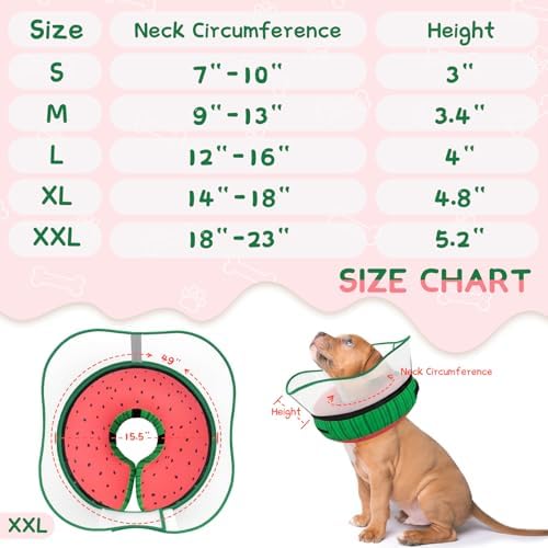 Supet Raised Inflatable Dog Cone Collar to Stop Licking, Soft Dog Cone Alternative After Surgery, Pet Neck Donut Collar for Small Medium Large Dogs - Image 6