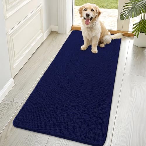 OLANLY Dog Door Mat for Muddy Paws 70x35, Super Absorbent Chenille Mud Mat by OLANLY
