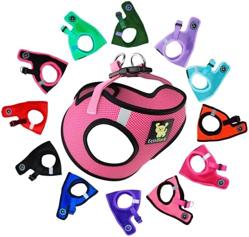 EcoBark XS Dog Harness, Soft Step in Extra Small Bubblegum Pink Vest by EcoBark