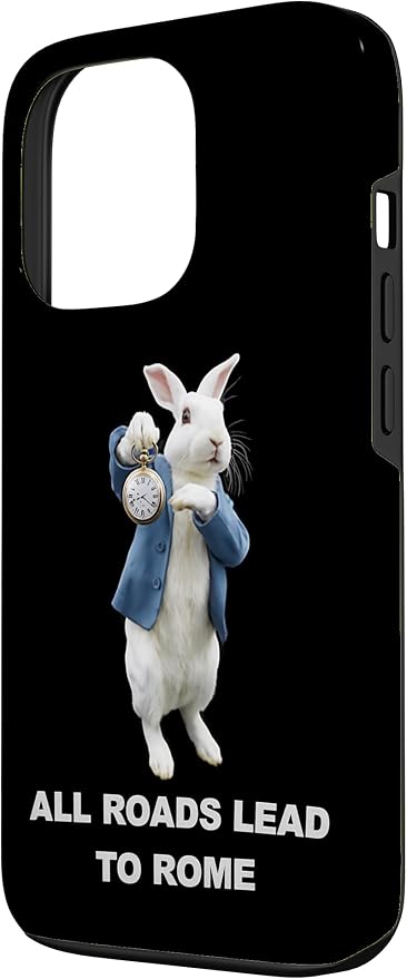 Funny AI Rabbit Meme Tshirt - All Roads Lead to Rome Humor Case for iPhone 13 Pro - Image 2